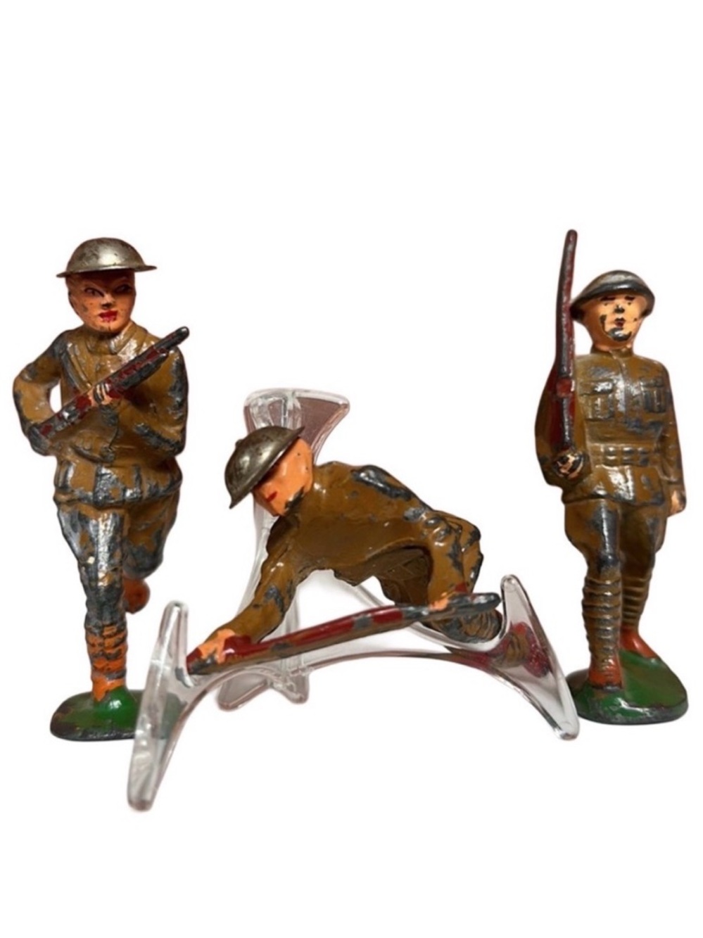 30s 40s Barclay Maniol Lead USA Soldiers Elite Trooper Trio 3” tall collectible